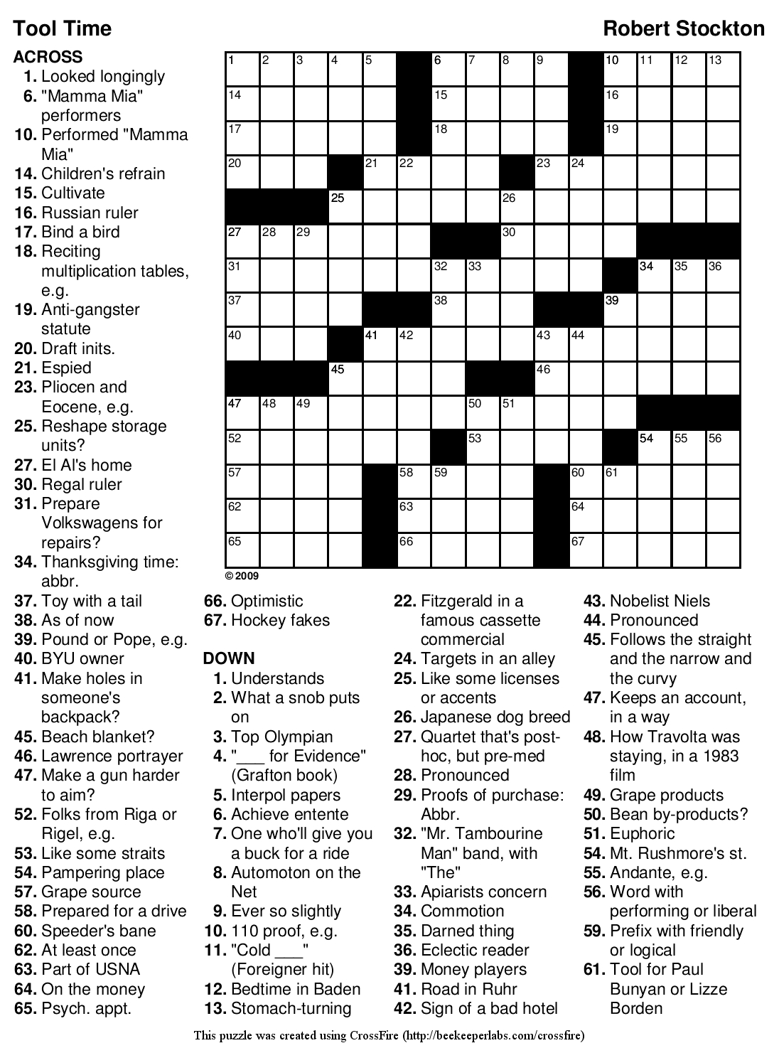 Printable Russian Crosswords Printable Crossword Puzzles