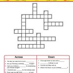 Birthday Crossword Puzzles To Print | Activity Shelter   Birthday Crossword Puzzle Printable