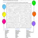 Birthday Word Search | Kiddo Shelter | Educative Puzzle For Kids   Printable Birthday Crossword Puzzles