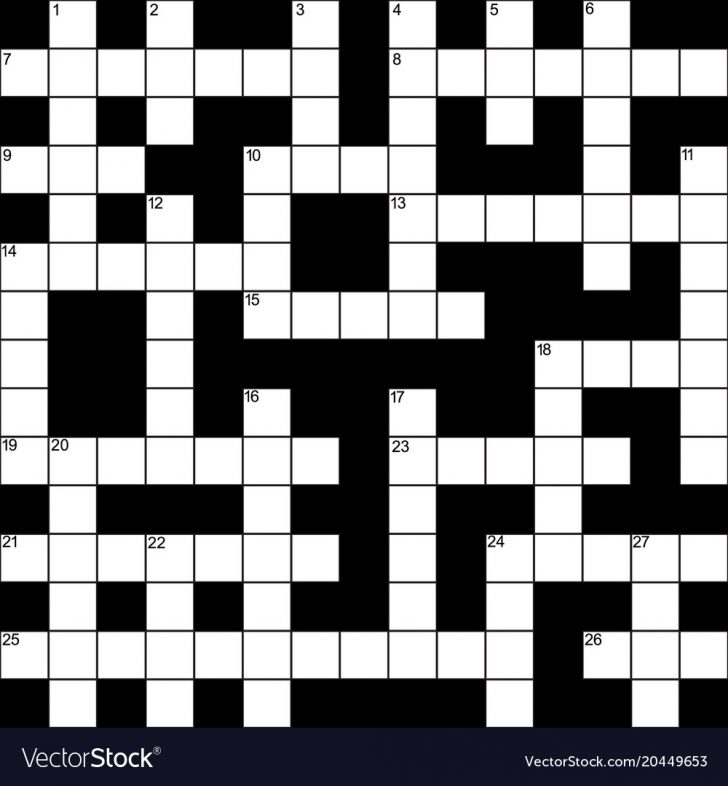 Printable Blank Crossword Puzzle Grid