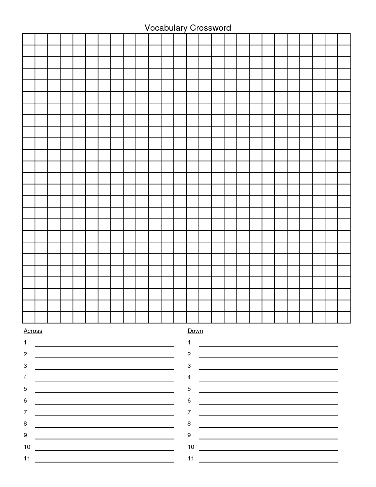 Blank 15 X 15 Grid Paper Or Word Search Grid Printable Graph Paper 5 