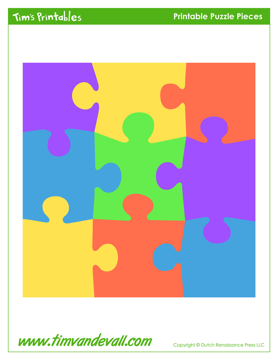 Blank Puzzle Piece Template - Free Single Puzzle Piece Images | Pdf - Printable Colored Puzzle Pieces