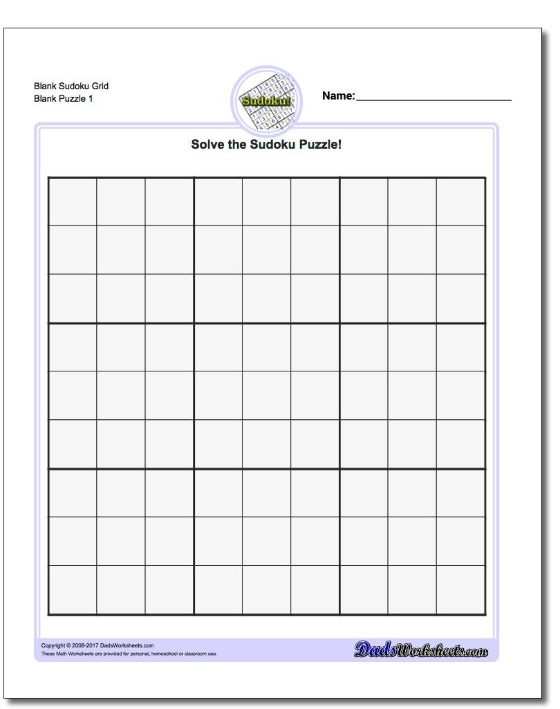 printable sudoku puzzle grids printable crossword puzzles