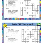 Body Parts Crosswords Worksheet   Free Esl Printable Worksheets Made   Free Printable Crossword Puzzles Body Parts