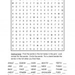 Body Parts Word Search Puzzle Worksheet   Free Esl Printable   Printable Body Puzzle
