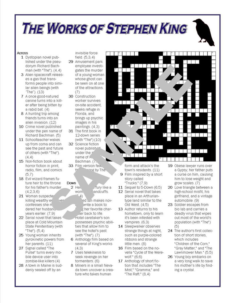 Printable Crossword Book  Printable Crossword Puzzles