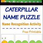 Busy Hands: Caterpillar Name Puzzle (Free Printable) | Busy Hands   Printable Name Puzzles For Preschoolers