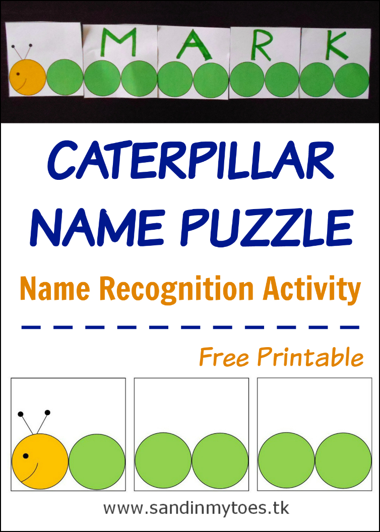 Busy Hands: Caterpillar Name Puzzle (Free Printable) | Busy Hands - Printable Name Puzzles For Preschoolers