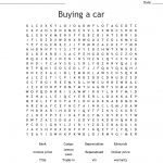 Buying A Car Word Search   Wordmint   Car Crossword Puzzles Printable