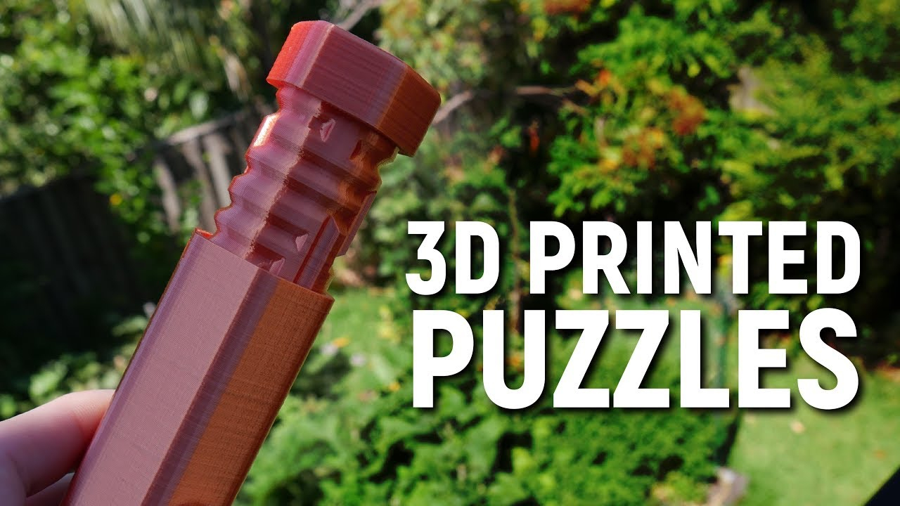 Can You Solve These 3D Printed Puzzles??? - Youtube - 3D Printable Lock Puzzle