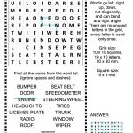 Car Parts Word Search Puzzle | Free Printable Puzzle Games   Printable Crossword Puzzles About Cars