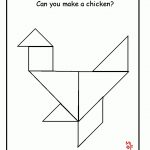 Chicken Tangram Printable | Preschool   Farms | Tangram Printable   Printable Tangram Puzzles For Kindergarten