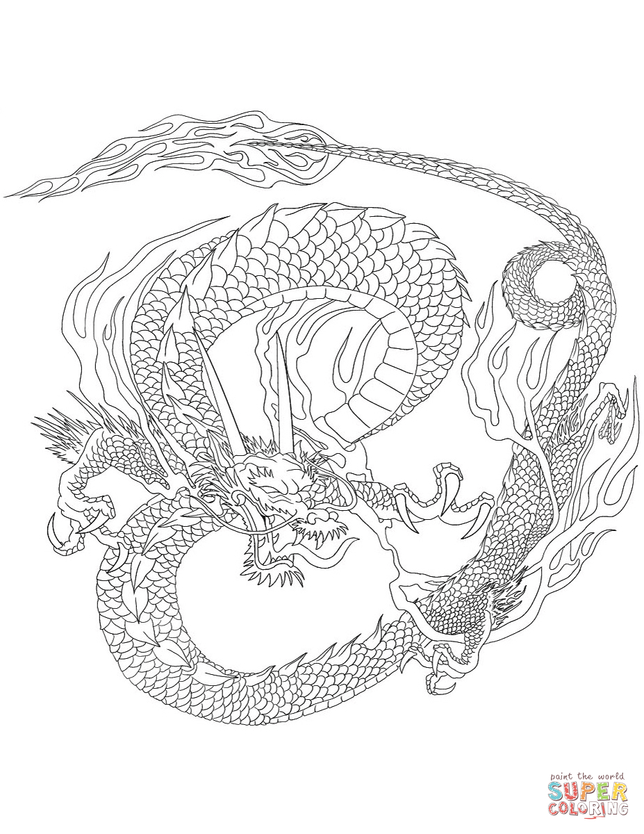 Chinese Dragon Coloring Page | Free Printable Coloring Pages - Printable Dragon Puzzle