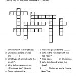 Christmas Crossword Puzzle: Uncover Christmas Words In This   Crossword Puzzle Printable Worksheets