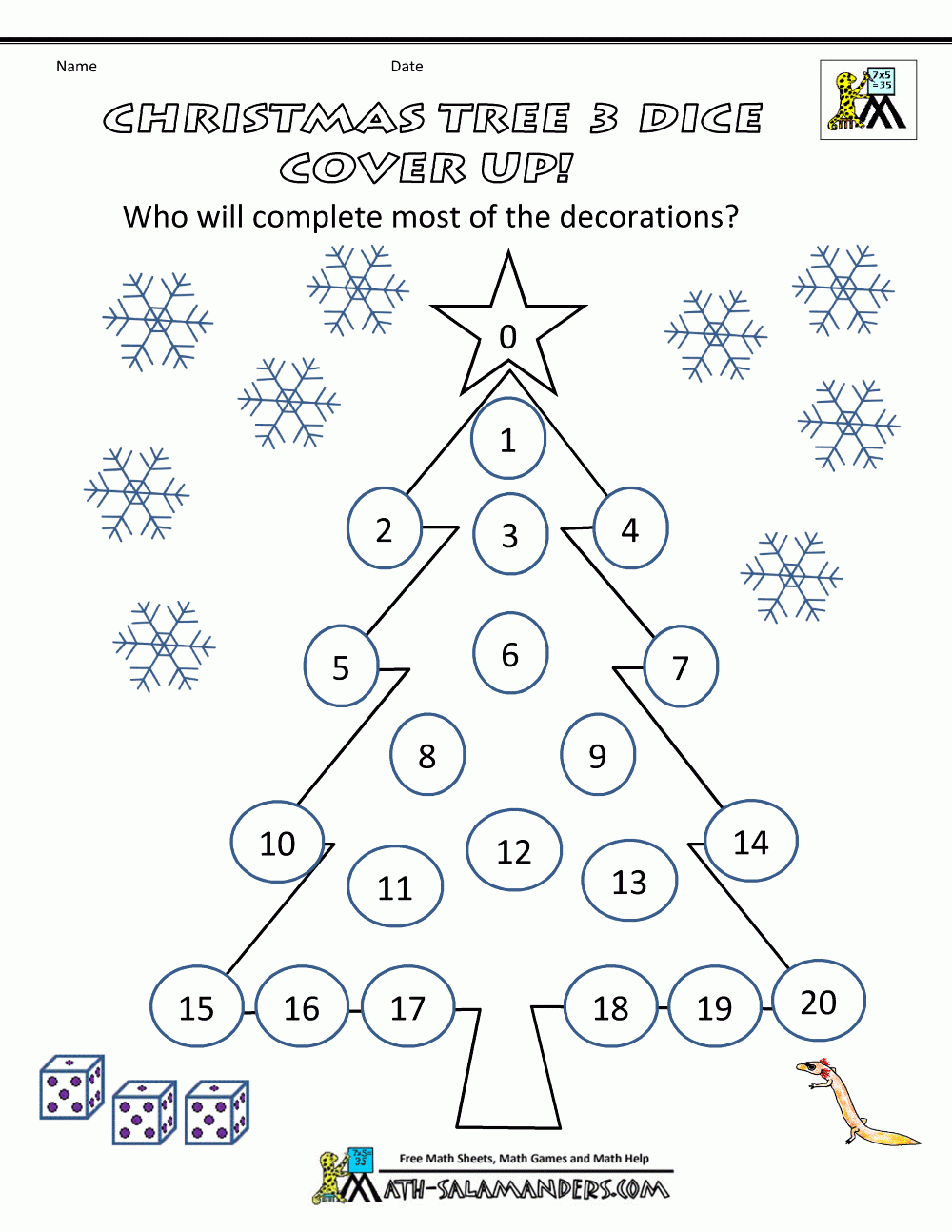 Christmas Math Games - Christmas Printable Puzzles Games