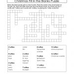 Christmas Printable Puzzle. Free Fill In The Blanks. | Christmas   Printable Advent Puzzle