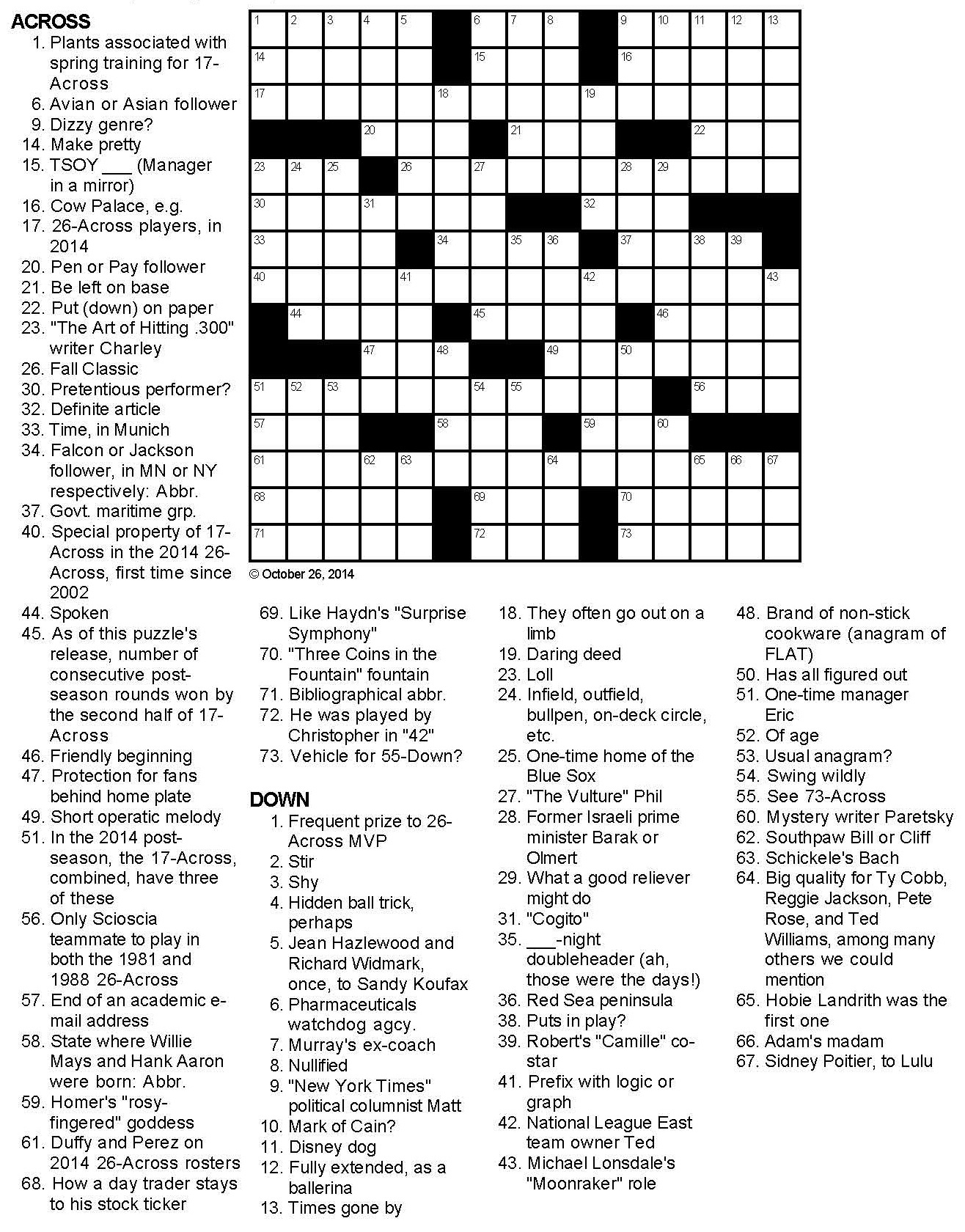 Christmas Printable Crossword Puzzles