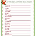 Christmas Word Scramble Full Page Version | Thirty One | Christmas   Christmas Printable Puzzles Games