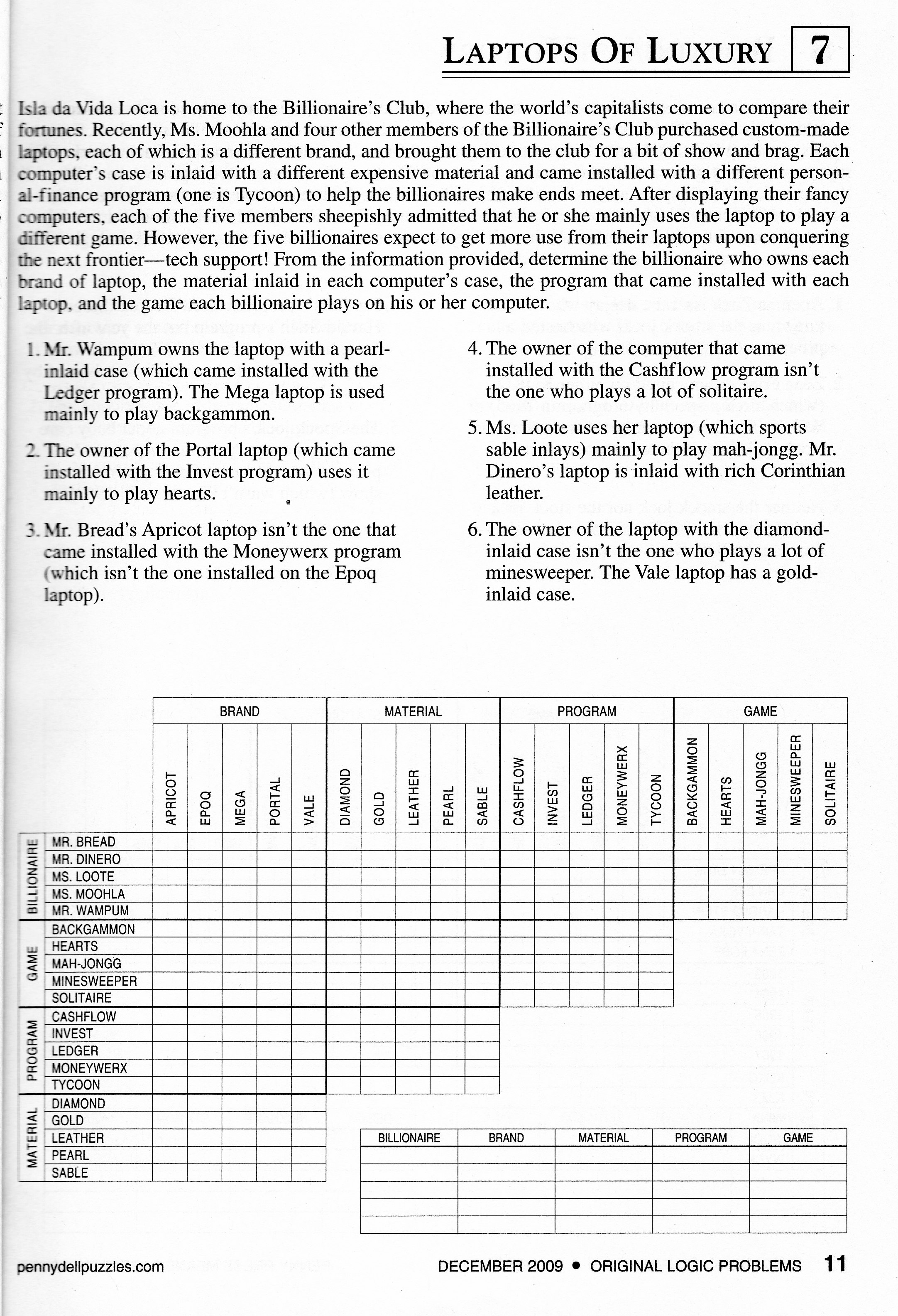 Picture Logic Puzzles