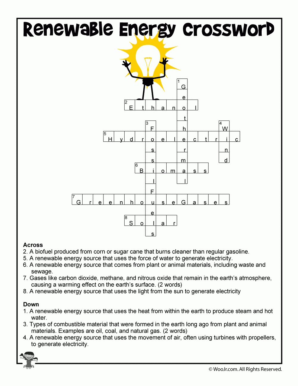 Printable Energy Puzzle Printable Crossword Puzzles