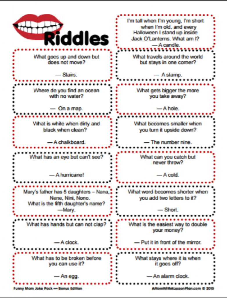 Clever Riddles For Kids With Answers (Printable Riddles!) | For The - Printable Puzzles With Answers