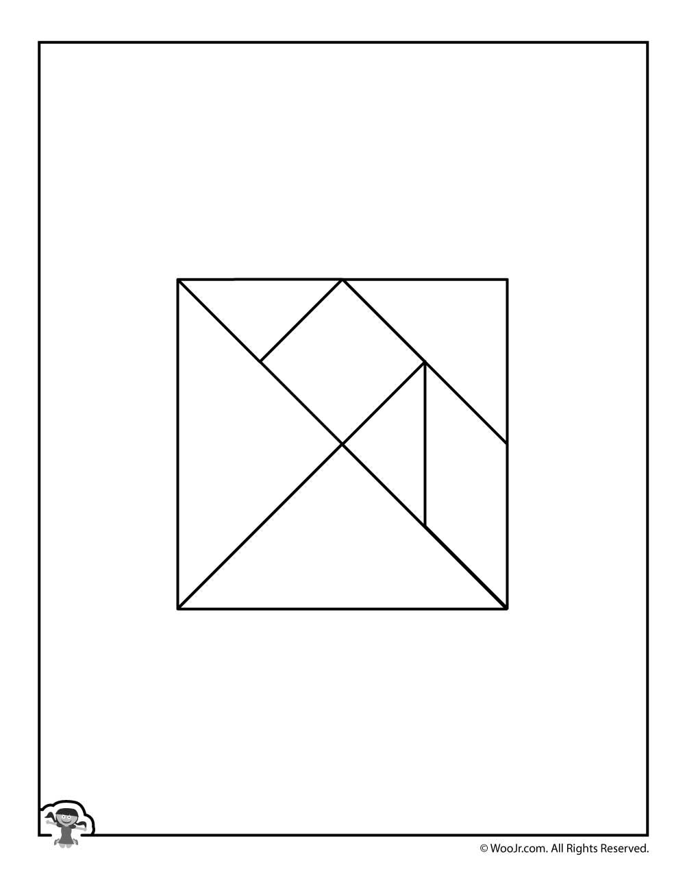 Color Your Own Printable Tangram Puzzle Pieces | Woo! Jr. Kids - Printable Tangram Puzzle