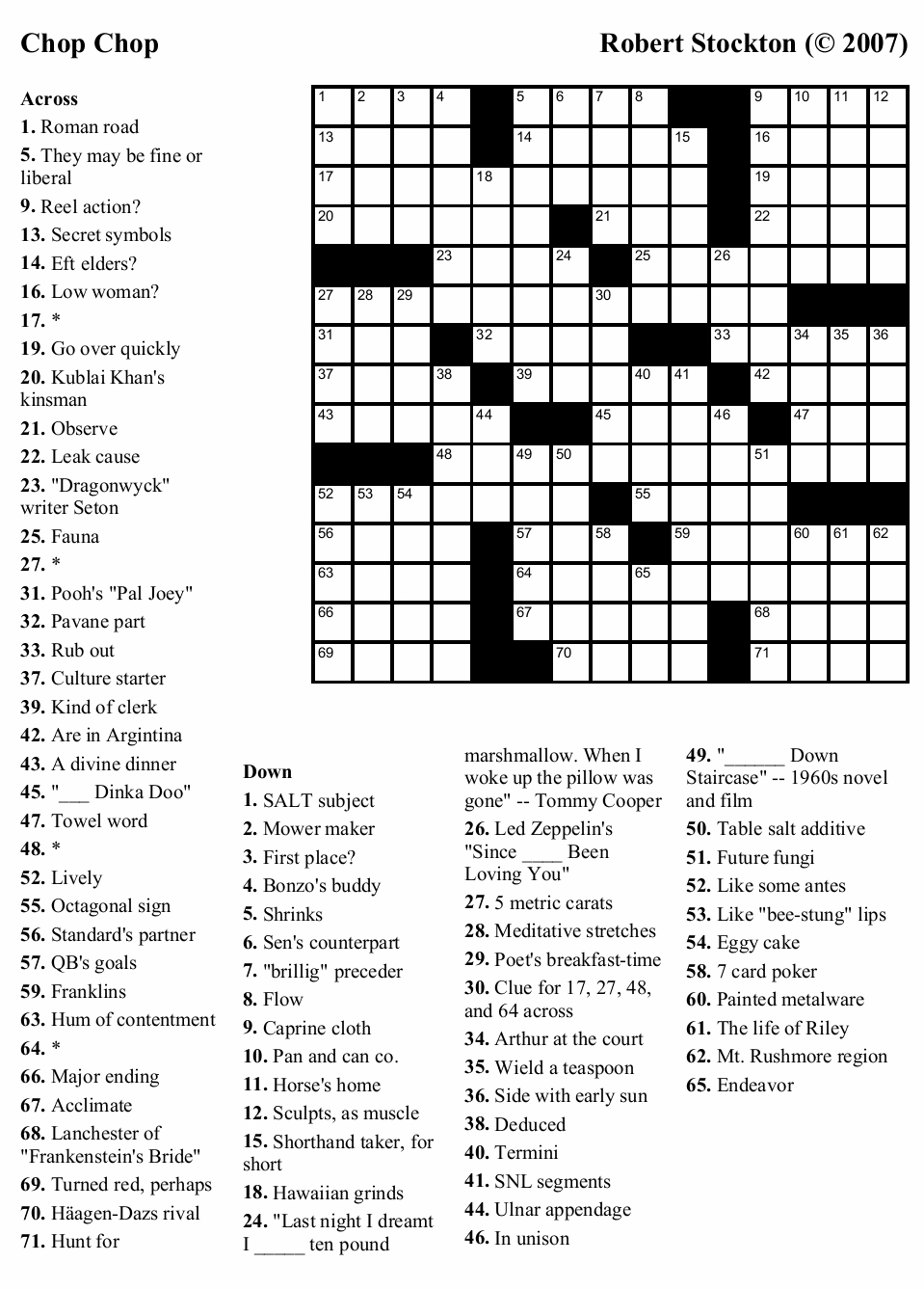 Coloring ~ Coloring Easy Printable Crossword Puzzles Large Print - Free Printable Universal Crossword Puzzle