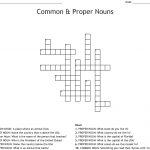 Common & Proper Nouns Crossword   Wordmint   Printable Crossword #4