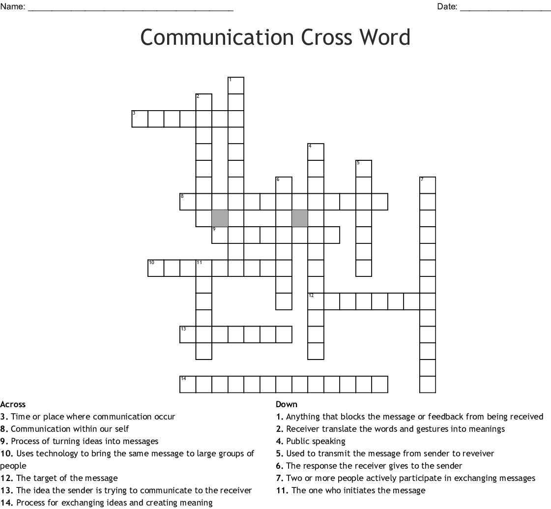 Communication Crossword - Wordmint - Printable Crossword #3