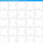 Complete Puzzle / Jigsaw Template For Print (25 Pieces) Royalty Free   Print Your Puzzle