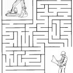 Construction Maze | Summer Camp Construction | Mazes For Kids   Printable Puzzles For 6 Year Olds