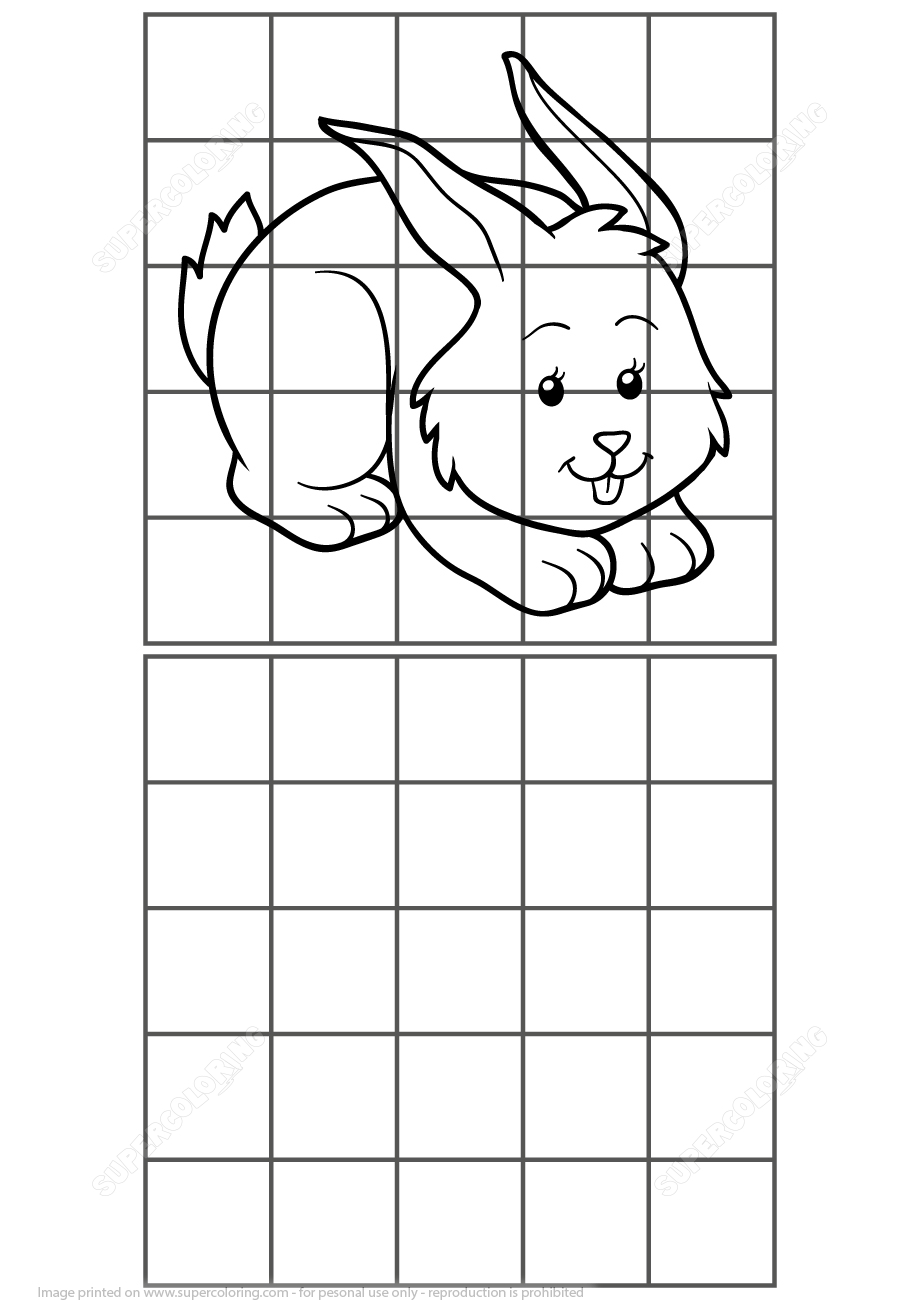 Copy Picture Of Rabbit Puzzle | Free Printable Puzzle Games - Printable Bunny Puzzle