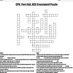 Cpr, First Aid, Aed Crossword Puzzle Crossword   Wordmint   Printable Crossword Puzzle First Aid