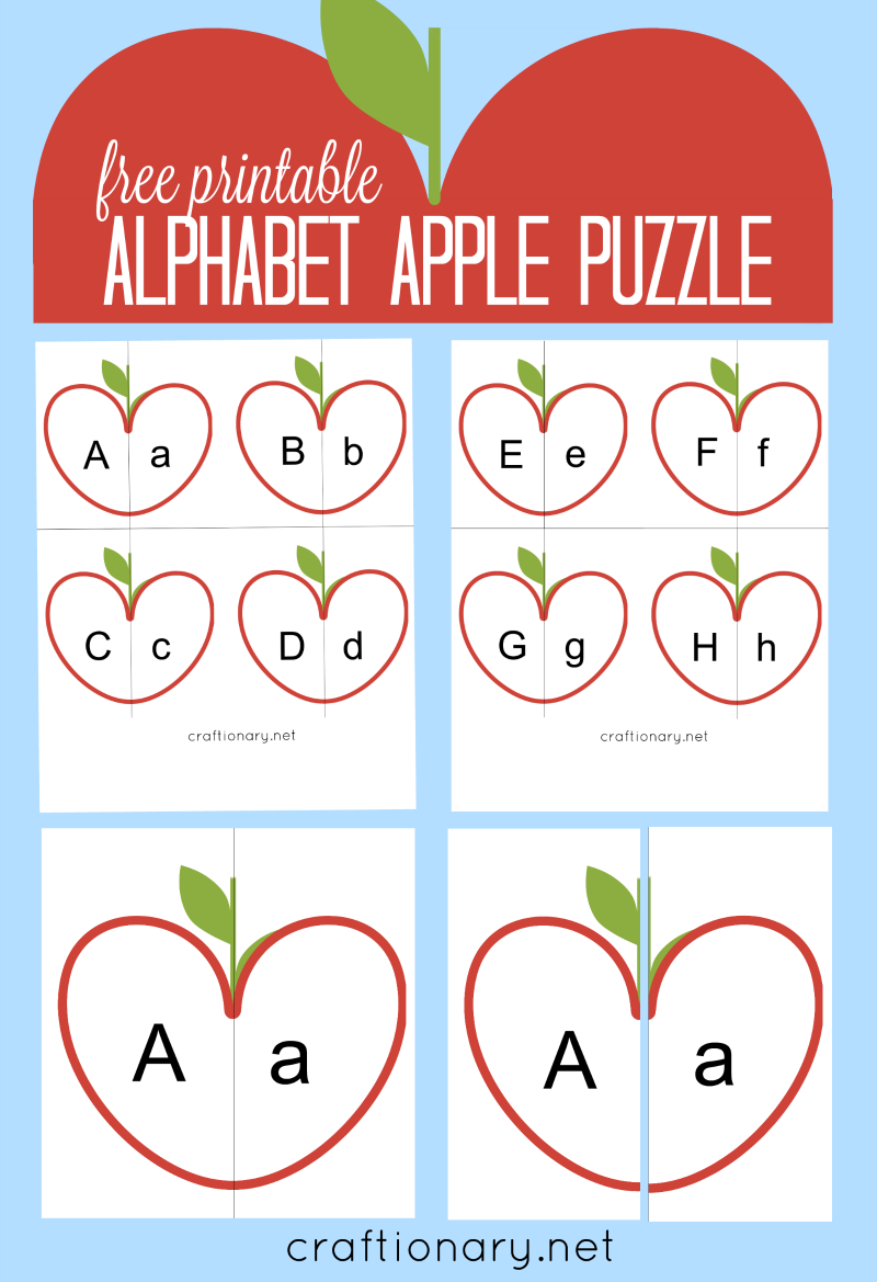 Craftionary - Printable Puzzle Alphabet