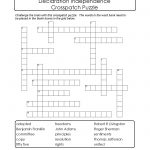 Crosspatch Puzzle To Print About Declaration Independence. | Puzzled   Printable Nfl Crossword Puzzles
