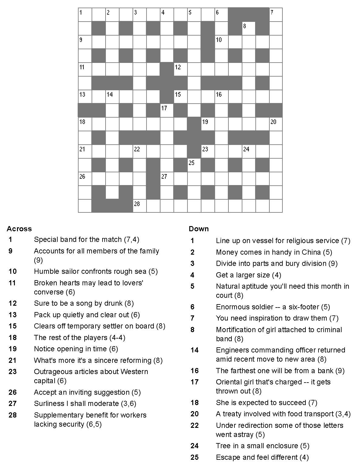 Crossword Clue Without Interruption 3 And 4 Letters - Printable Telegraph Crossword