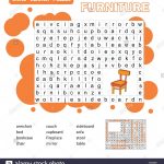 Crossword   Living Room Furniture   Learning English Words. Word   Printable Crosswords For Learning English