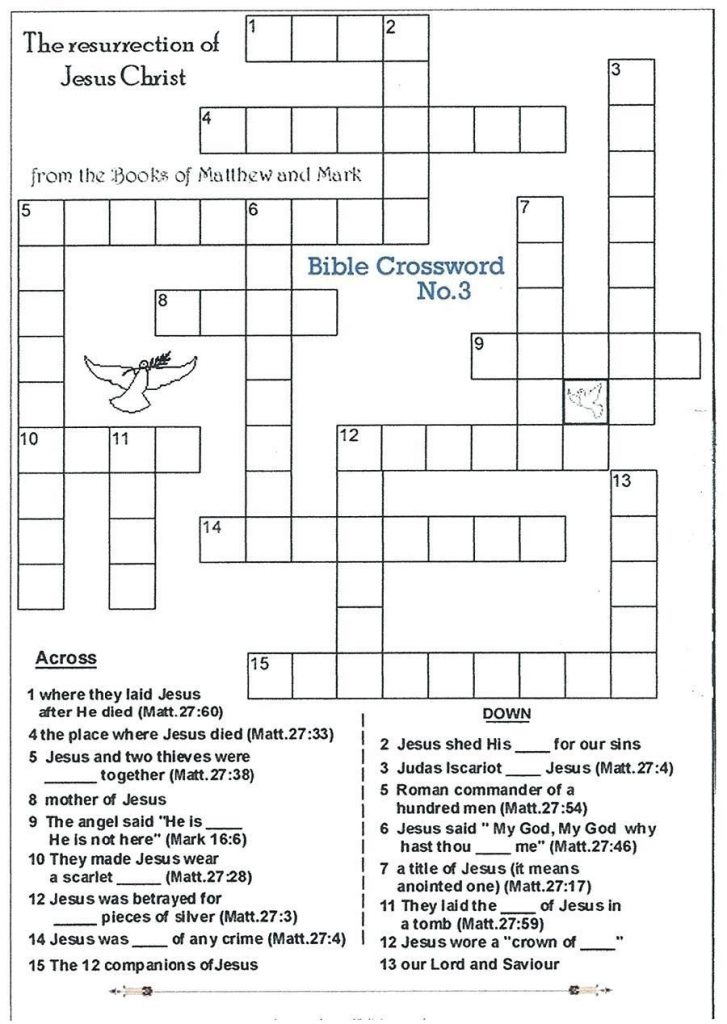Crossword Puzzle Printable Medium Gallery Jymba Puzzles ...