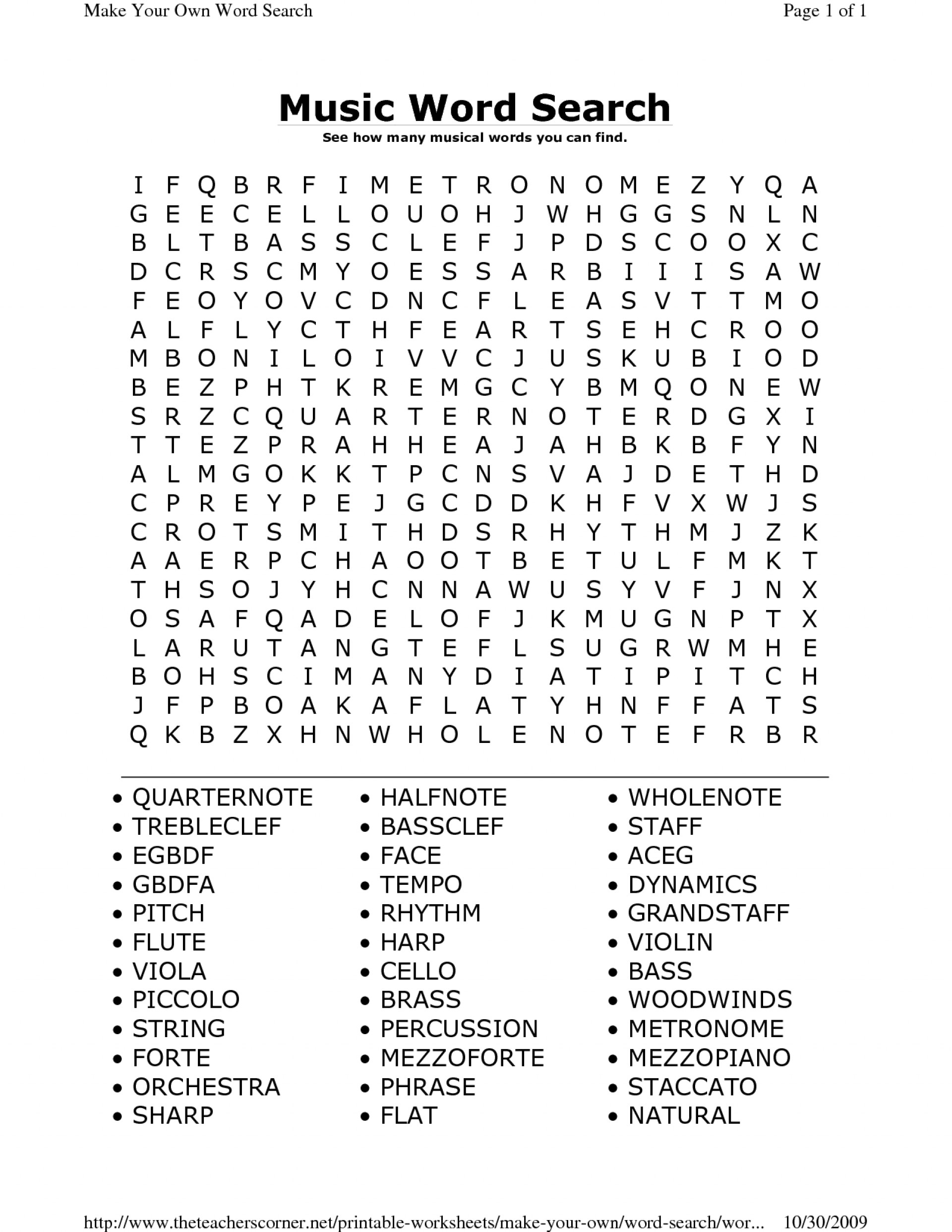 Musical Instruments In The Bible Crossword With Answer Sheet