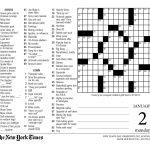 Crossword Puzzle Printable New York Times Crosswords   Printable Times Crossword Puzzles