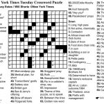 Crossword Puzzle Printable Ny Times Syndicated Answers   New York   New York Times Crossword Puzzle Printable