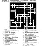 Crossword Puzzle – Product, Technology, Innovation | Shipulski On Design – Printable Crossword Puzzles 2013