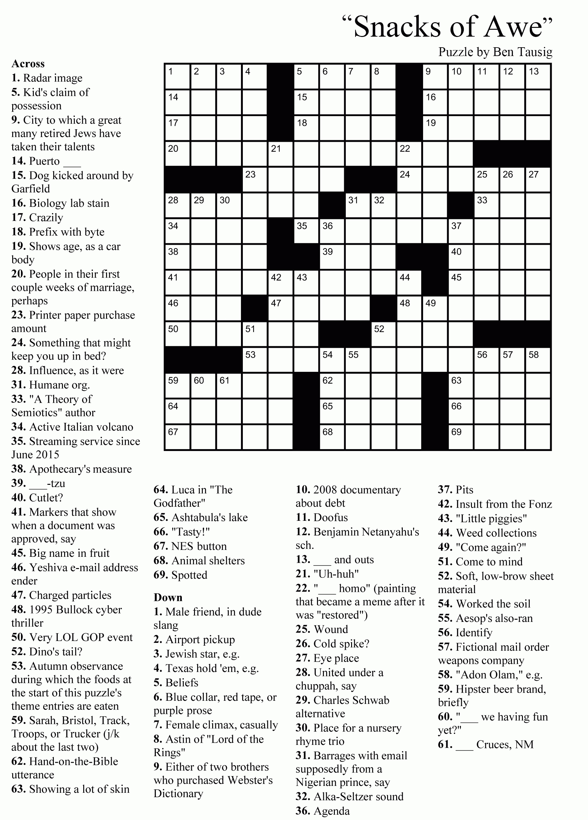Printable Rock And Roll Crossword Puzzles Printable Crossword Puzzles