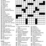 Crossword Puzzles Printable Easy Free Crosswords ~ Themarketonholly   Newspaper Printable Crossword Puzzles