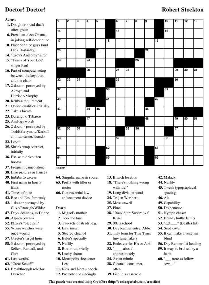 Printable Crossword Puzzles For 8 Year Olds