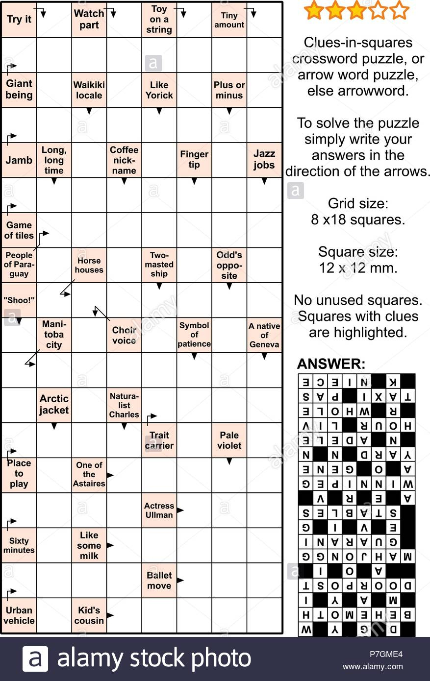 Crossword Puzzles Words Stock Photos &amp;amp; Crossword Puzzles Words Stock - Printable Arrow Crossword Puzzles For Free