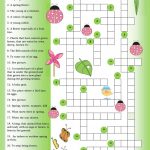 Crossword Spring Worksheet   Free Esl Printable Worksheets Made   Printable Spring Puzzle