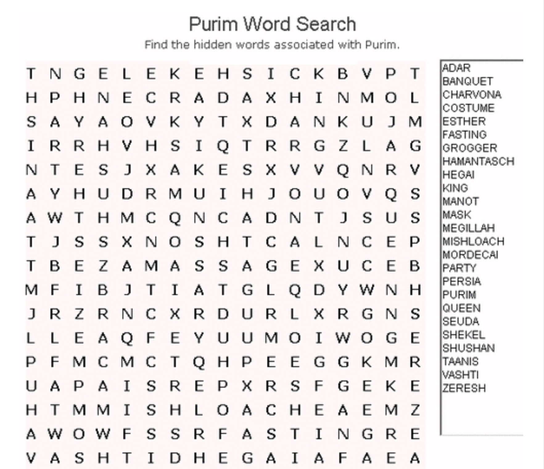 Crosswords Purim Printable Word Search Puzzle Crossword Puzzles - Free Printable Word Searches And Crossword Puzzles