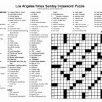 Crosswords Sunday Crossword Puzzle Printable ~ Themarketonholly   La Times Daily Crossword Puzzle Printable