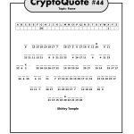 Cryptogram Puzzles To Print | Shirley Temple Cryptoquote   Printable   Printable Cryptogram Puzzles With Answers